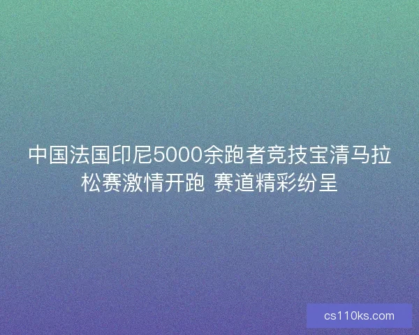 中国法国印尼5000余跑者竞技宝清马拉松赛激情开跑 赛道精彩纷呈